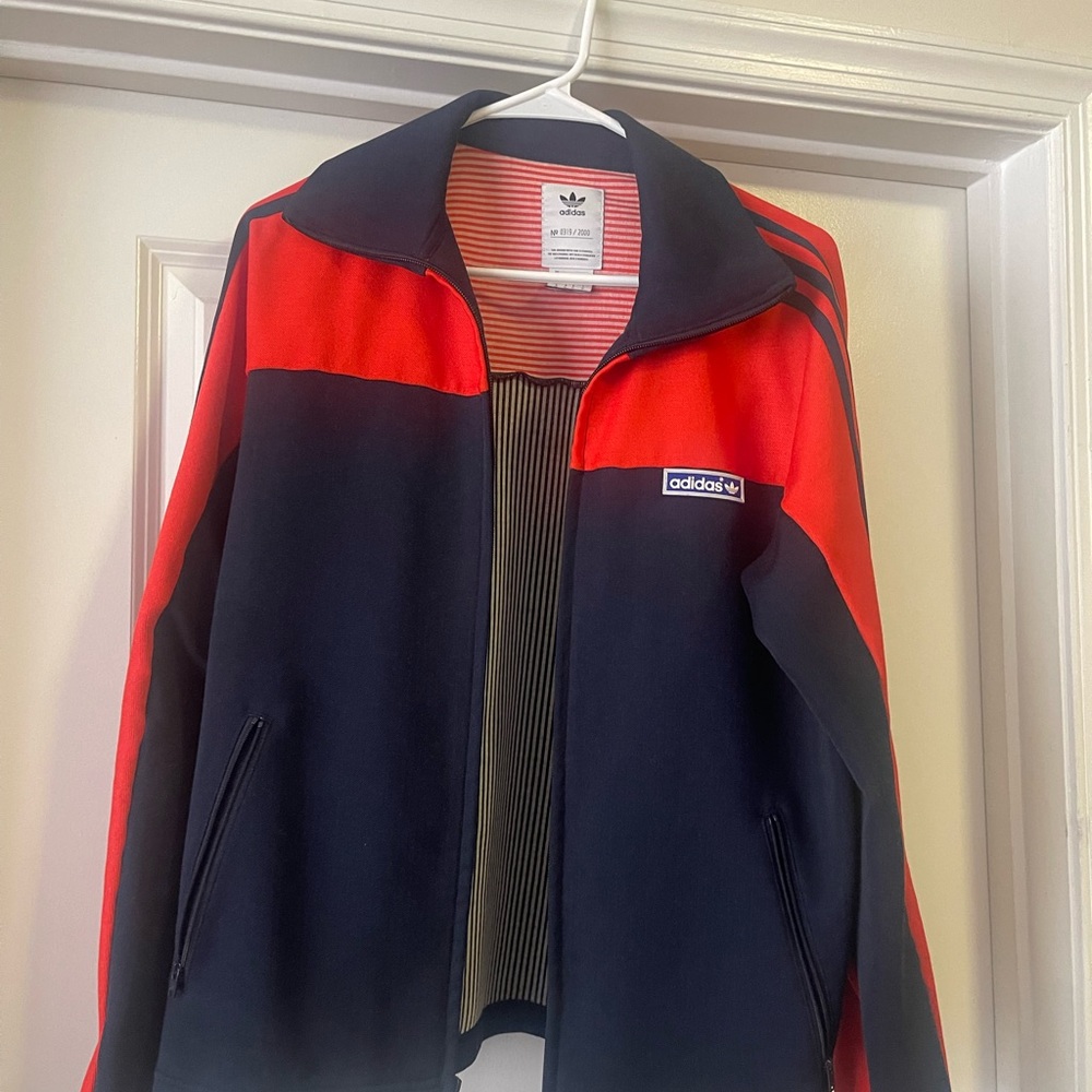 Adidas Men's Red and Black Jacket